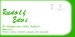 rudolf edvi business card